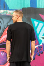 relax fit tee in black, men's