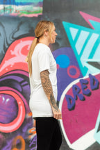 relax fit tee in white, women's