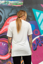 relax fit tee in white, women's