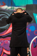 pullover hoodie in black, men's